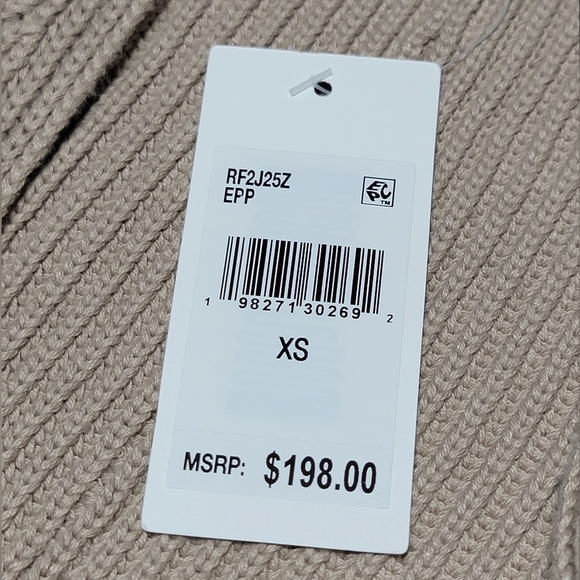 SPLENDID JULIET Sweater Open Front Sleeveless Knit Long Cardigan Tan XS New - Picture 4 of 11